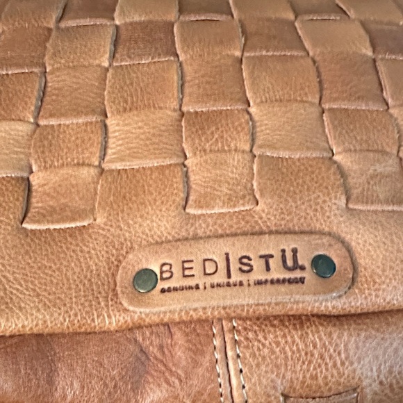 BED|STU Woven Leather Crossbody Bag in Tan - Picture 2 of 10